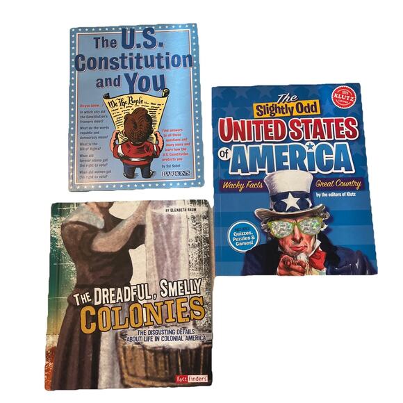 U.S. History 3-Book Lot For Elementary Age Reader Homeschool Education Fun Learn - Picture 1 of 13